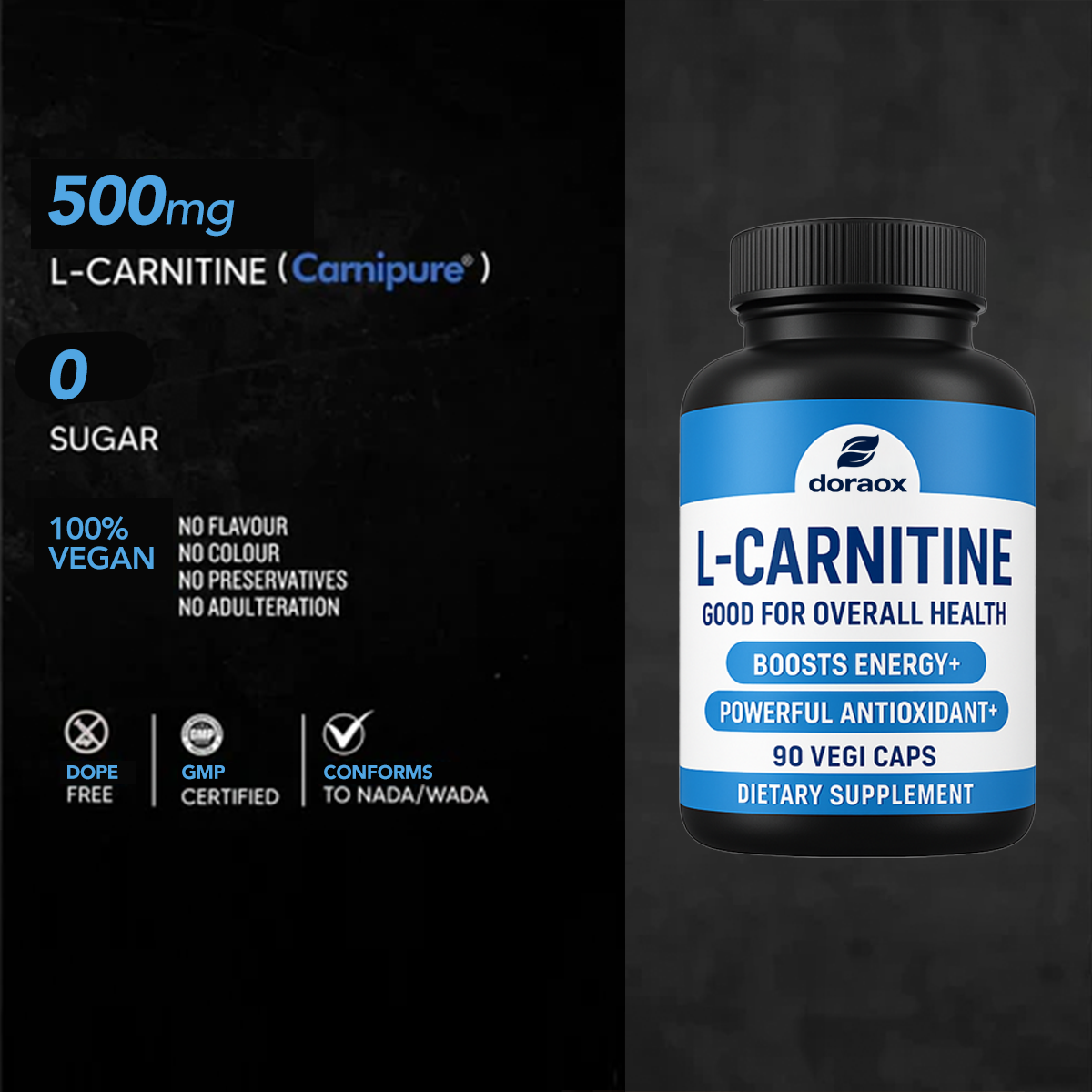 Doraox L-Carnitine L-Tartrate Capsules – For Energy & Performance